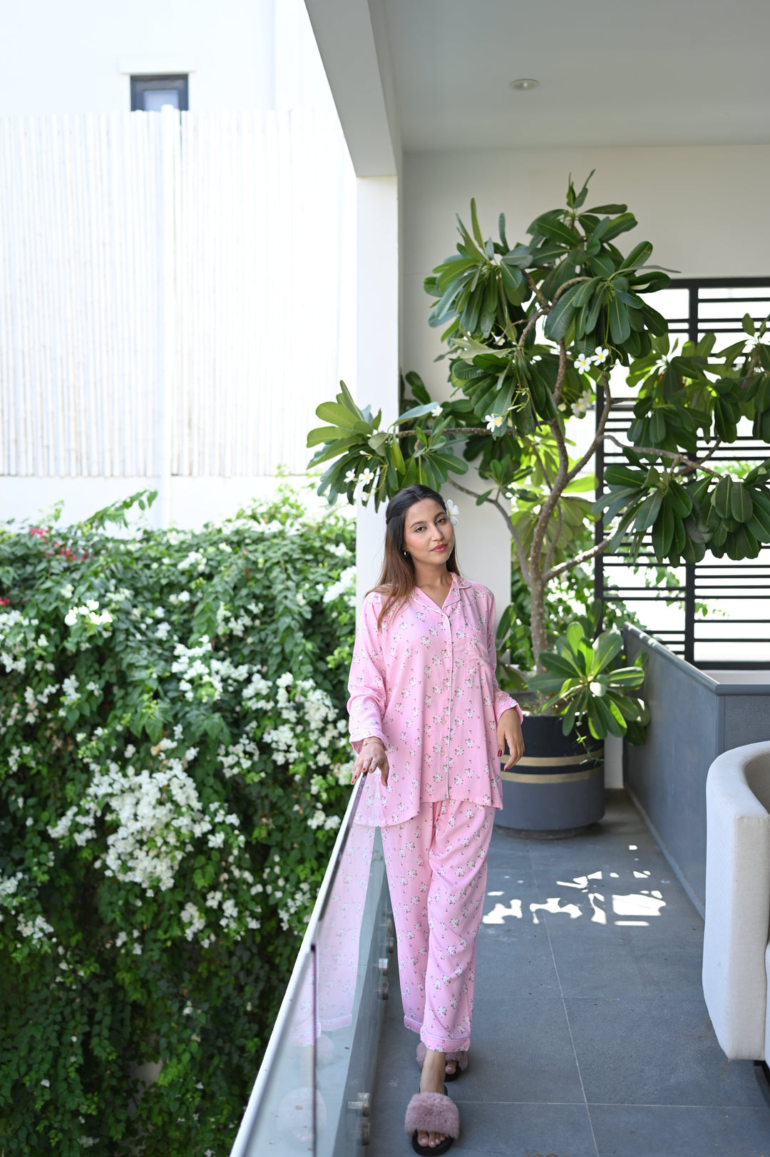 PINK TINY FLORA PJ Set