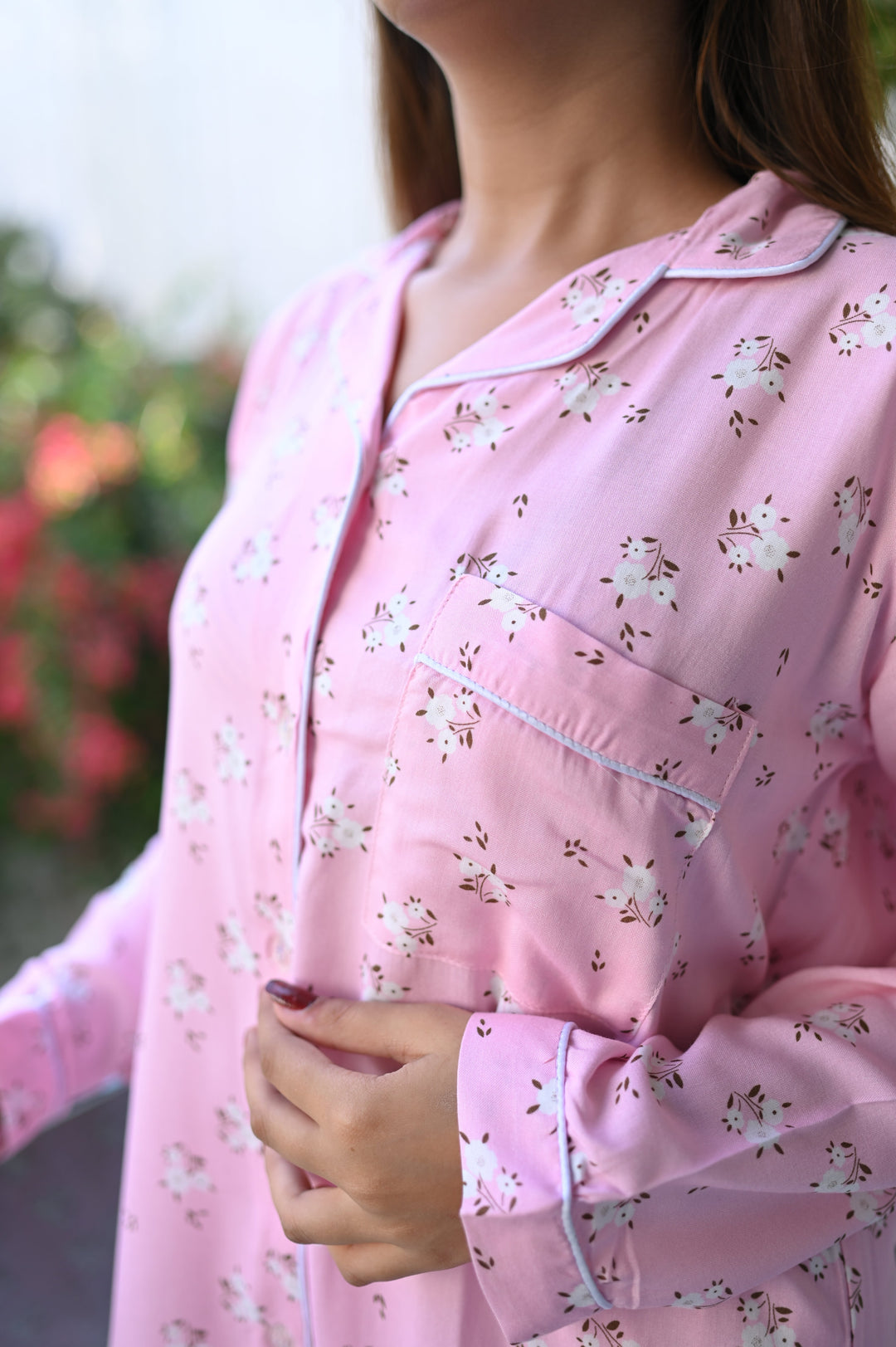 PINK TINY FLORA PJ Set