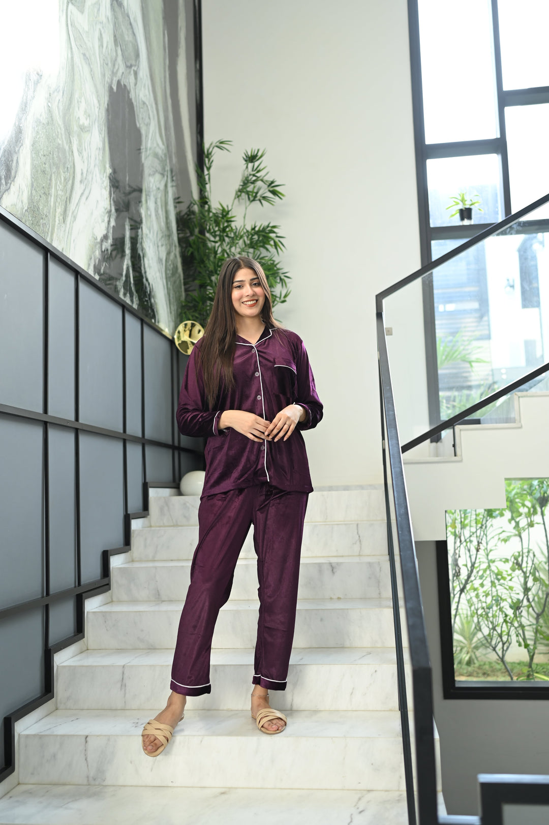 Burgundy Velvet PJs