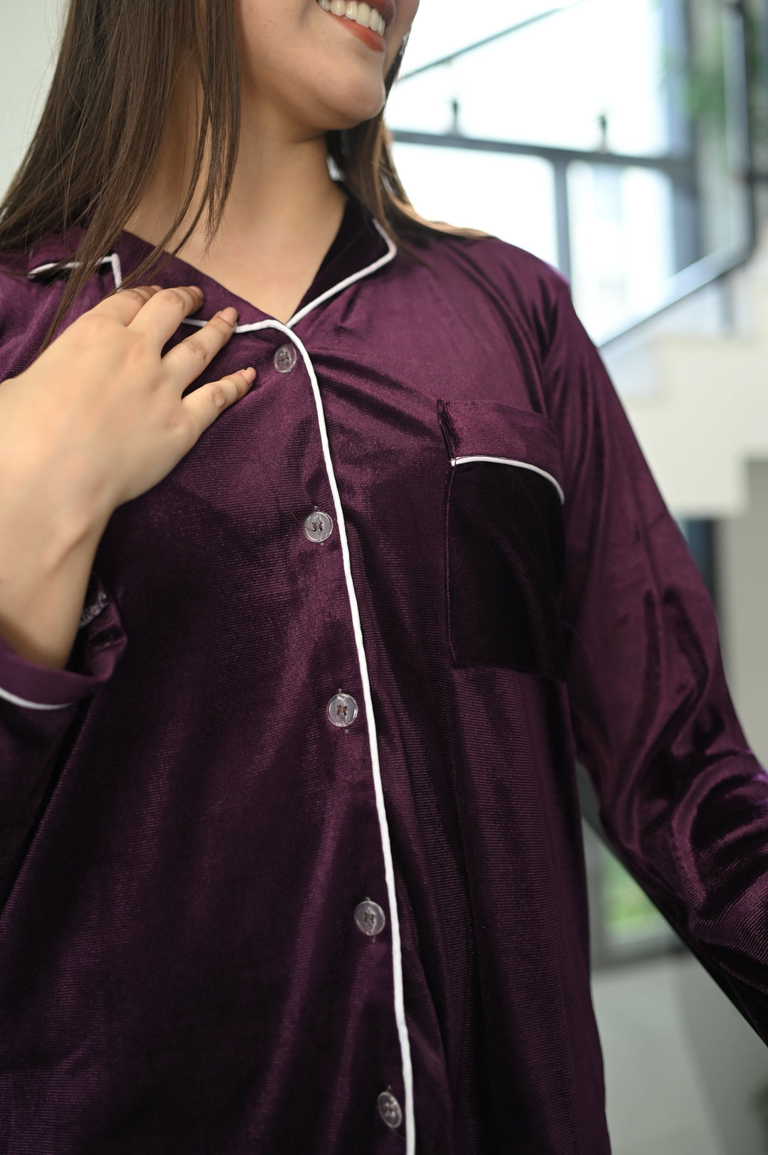 Burgundy Velvet PJs