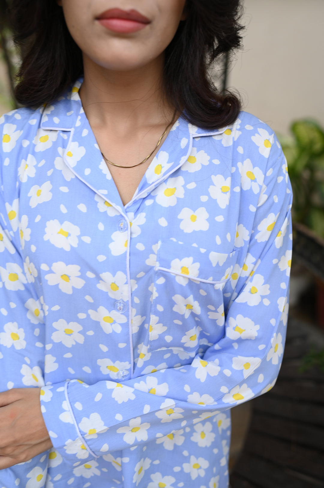 SKY BLUE FLORAL PJ Set